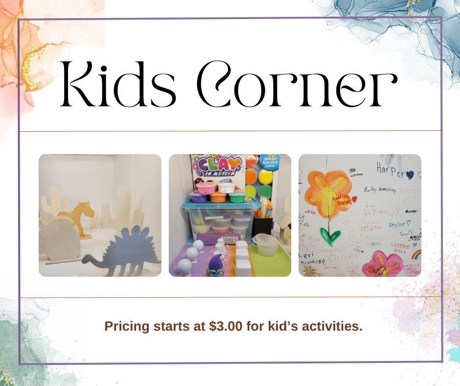 Kids corner at The Blank Canvas